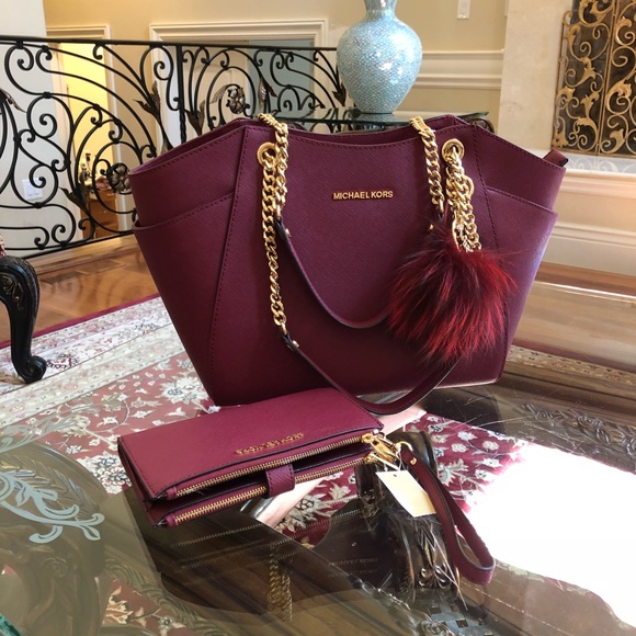 Authentic Michael Kors jet set handbag&wallet&pom - Picture 5 of 8
